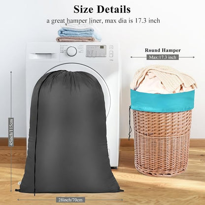 OTraki 28x45 inch Large Laundry Bags 2 Pack Heavy Duty Drawstring Laundry Wash - Image 3