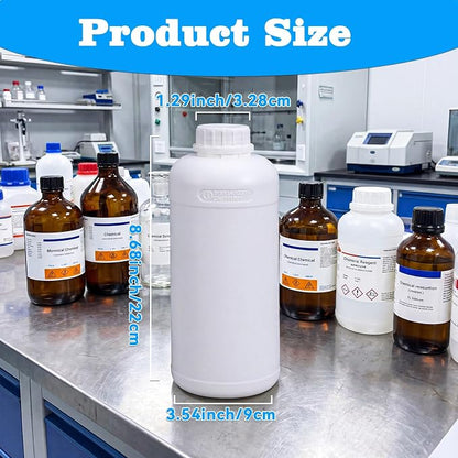 2 Pack 34 Oz / 1000 ML Fluorinated HDPE Chemical Storage Bottles - Image 2