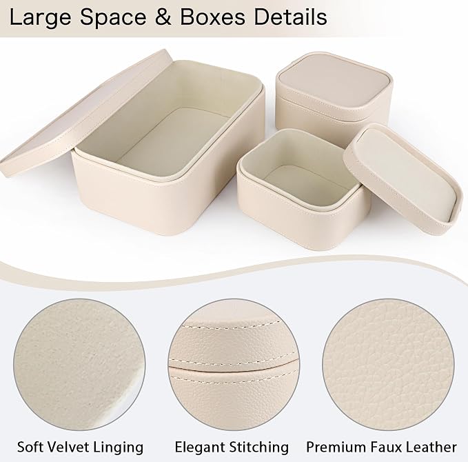 HofferRuffer Faux Leather Decorative Storage Boxes, Dust proof Storage Shelf - Image 4