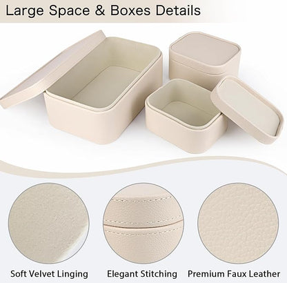 HofferRuffer Faux Leather Decorative Storage Boxes, Dust proof Storage Shelf - Image 4