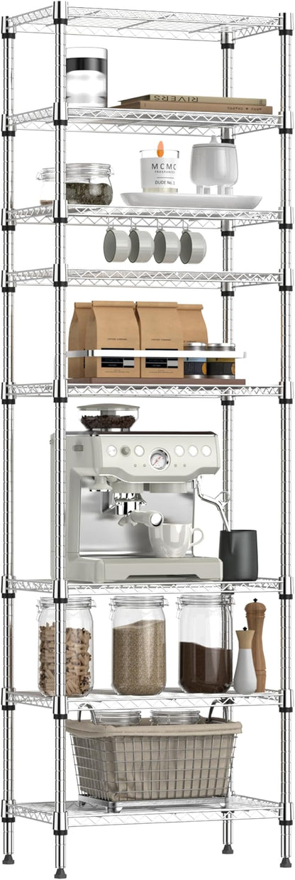 IZEUK 8 Tier Adjustable Metal Storage Shelving Unit, Heavy Duty Standing Rack by IZEUK