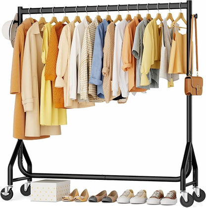 Clothes Clothing Rack, Rolling Heavy Duty Clothes Rack Load 420 LBS by HYSEYY