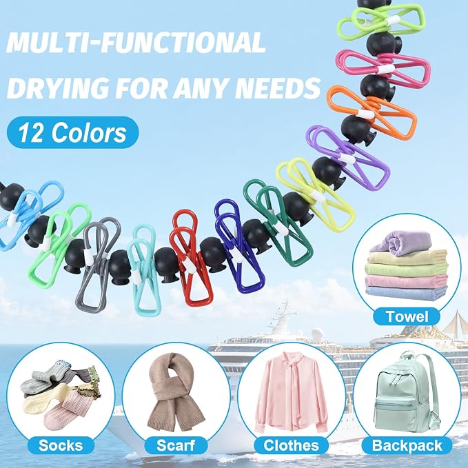 Travel Clothesline for Cruise Retractable Clothesline - Image 5