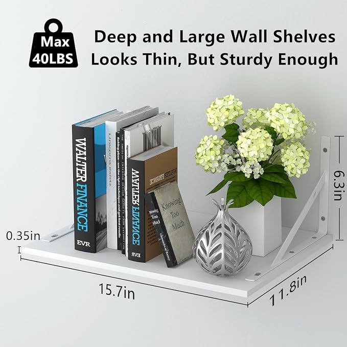 Deep Floating Wall Shelves - Image 3