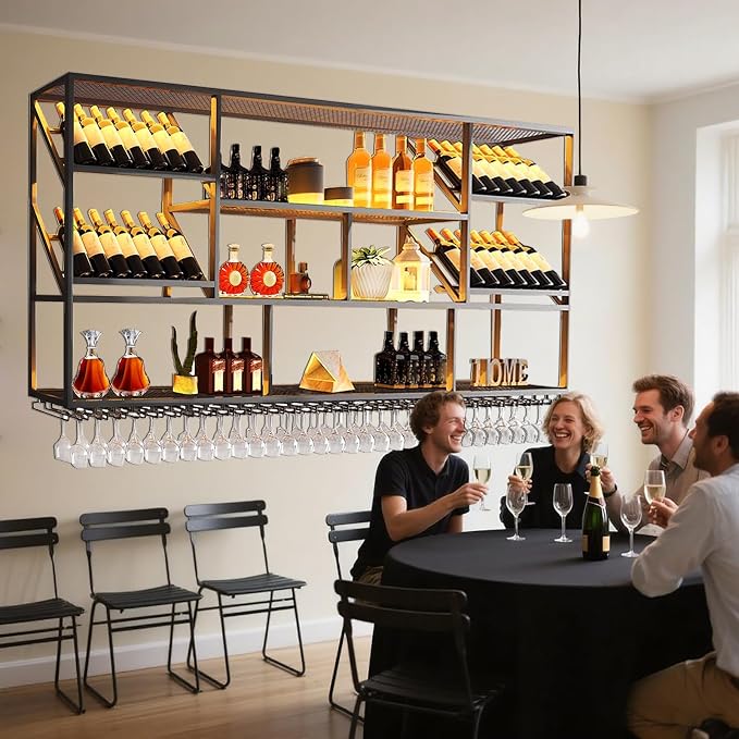 3 Tier Large Wine Rack Wall Mounted - Image 7