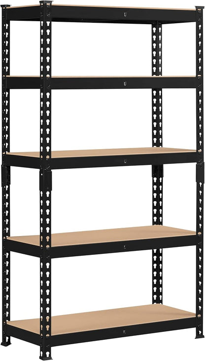 Topeakmart 5-Tier Utility Shelves, Metal Storage Shelves, Adjustable Shelving by Topeakmart
