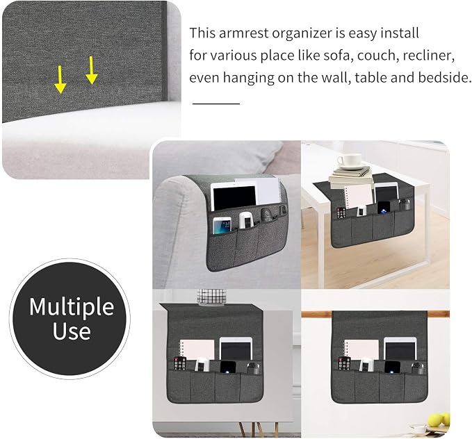 Sofa Armrest Organizer, Remote Control Holder - Image 5
