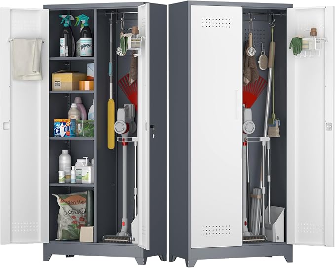 Broom Storage Cabinet, Metal Cabinet by STEELIST