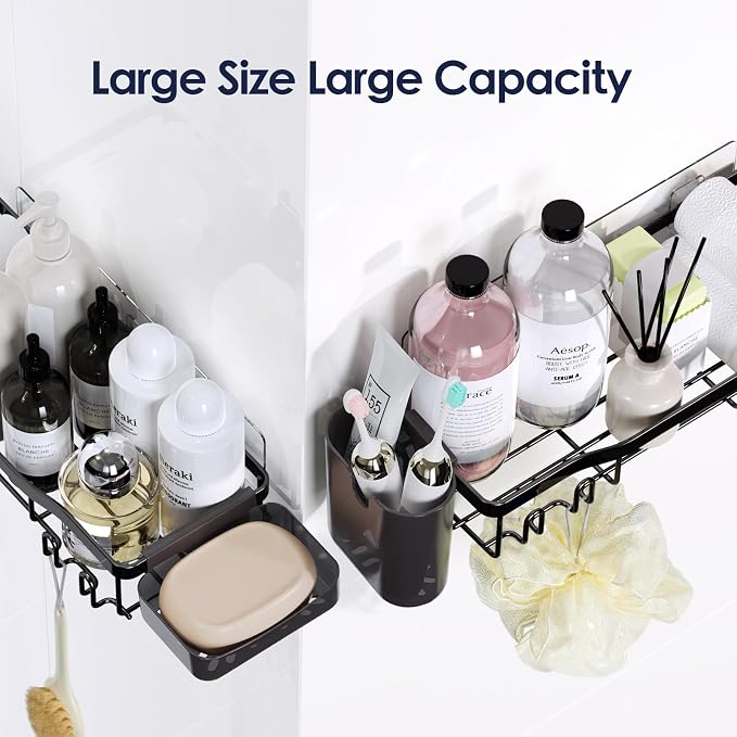 Shower Caddy Adhesive Shower Organizer 7-Pack, Rustproof Stainless Steel - Image 9