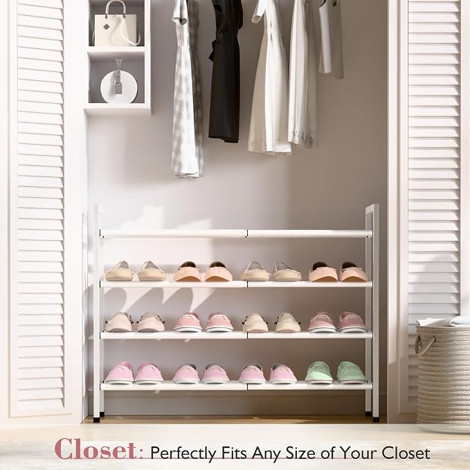 Bumusty 4-Tier Expandable Shoe Rack - Image 2