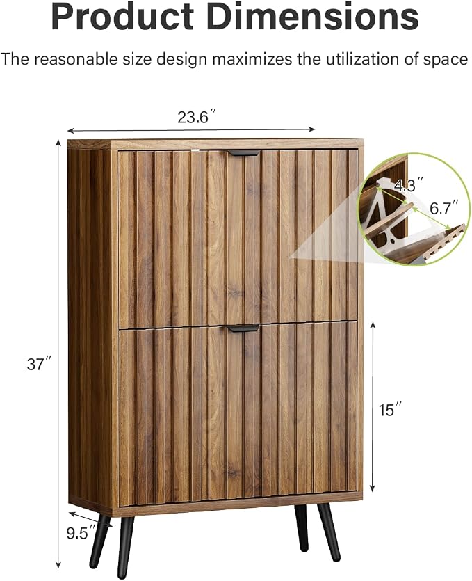 Smart FENDEE Fluted Shoe Storage - Image 2