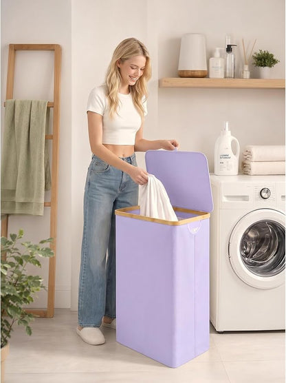 iEGrow Laundry Hamper with Lid, 110L Large Laundry Basket with Removable Bag - Image 7
