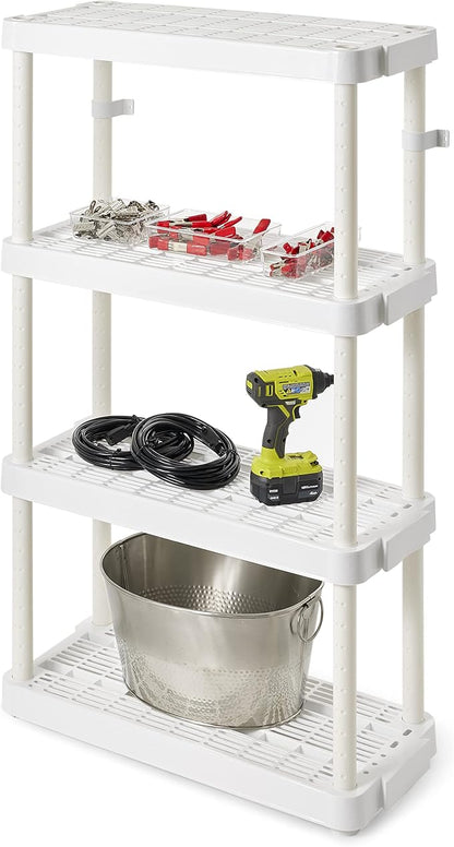 Gracious Living 4 Shelf Adjustable Height Medium Duty Storage Unit 14 x 32 x - Image 6