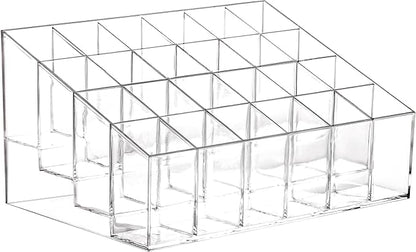 Tecbeauty Lipstick Holder, 24 Slots Clear Lipstick Organizer Acrylic Lipgloss by Tecbeauty