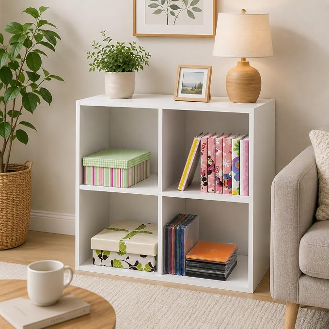 KB Designs - 4-Cube Bookcase, Unit Shelf, Storage Organizer by KB+Designs