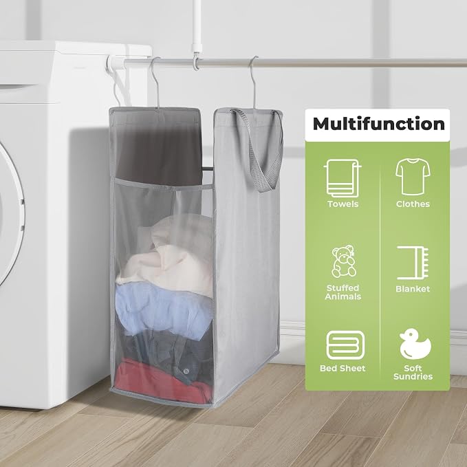 FENTEC Fentec Hanging Laundry Hamper, Hanging Laundry Basket, Slim Laundry - Image 5