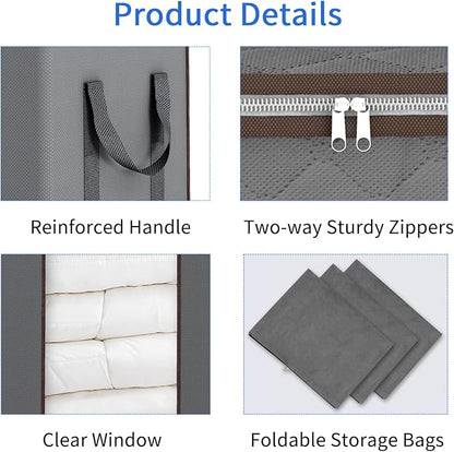 Fixwal Extra Large Blanket Storage Bags 120L Comforter Storage Bags - Image 7