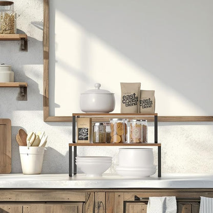 NEX Kitchen Cabinet and Counter Shelf Organizer, Stackable & Expandable - Image 6