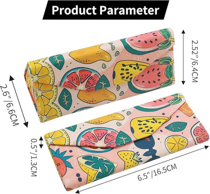 Foldable Glasses Case, Magnetic PU Leahter Sunglasses Case, Cute Hard Shell - Image 6
