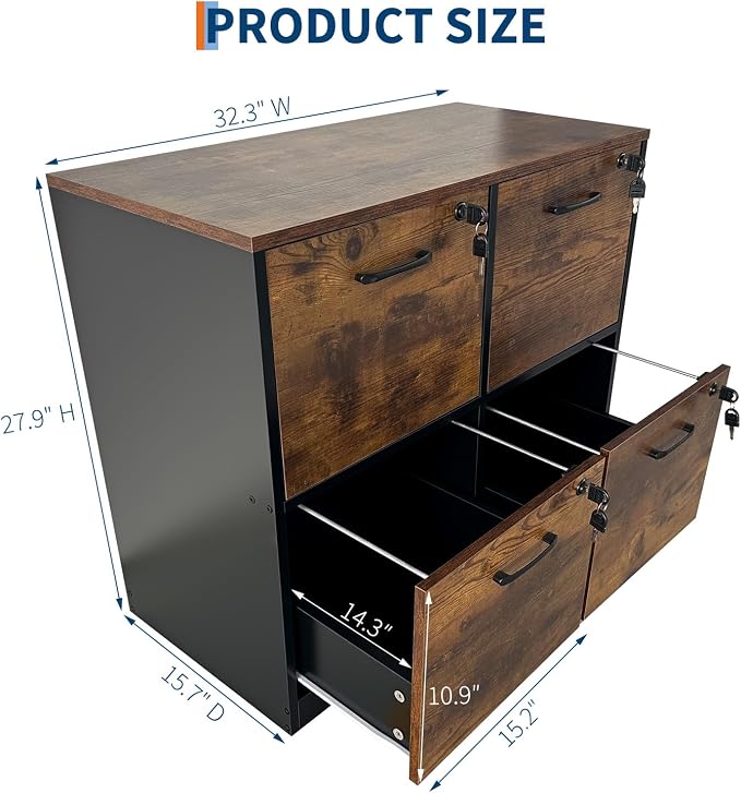 Garvee 4 Drawer File Cabinet - Image 3