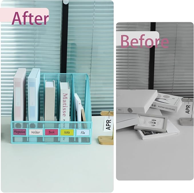 Desk Organizers, Metal Magazine File Holder - Image 5