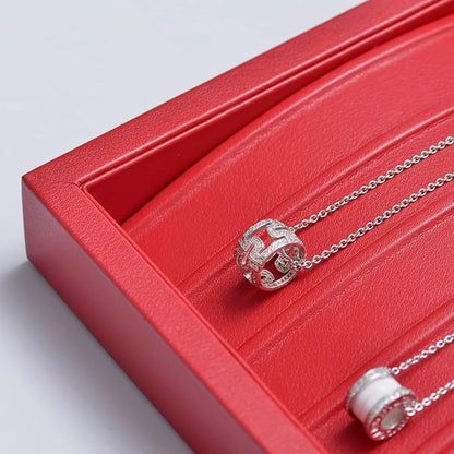 Oirlv Luxury Leather Necklace Bracelet Organizer Tray - Image 6
