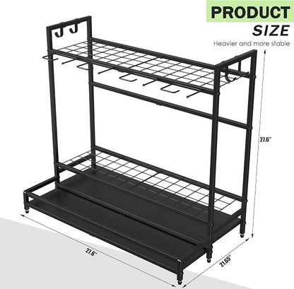 Garden Tool Organizer for Garage, Yard Tool Rack, Holds Up to 64 Long-Handled - Image 2