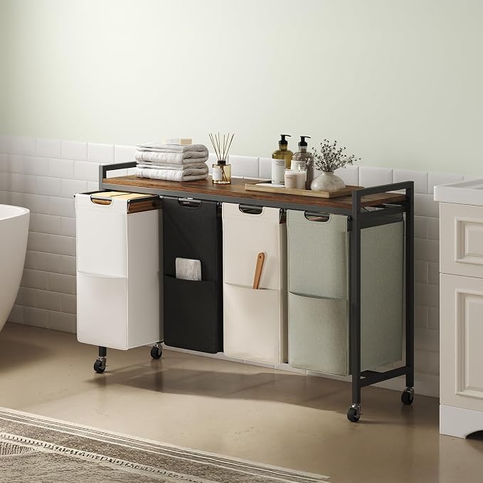 HOOBRO Laundry Sorter 4 Sections, Laundry Hamper - Image 4