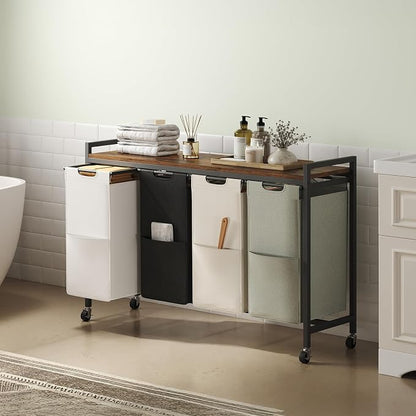 HOOBRO Laundry Sorter 4 Sections, Laundry Hamper - Image 4