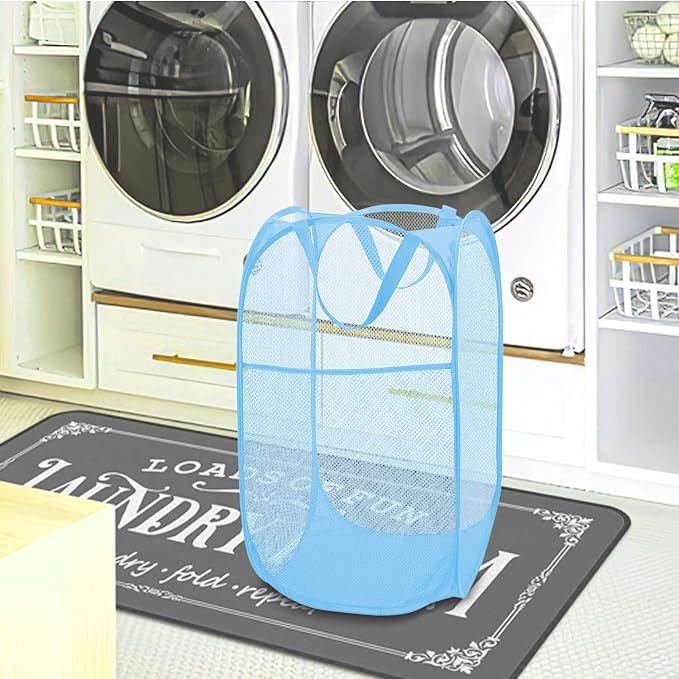BATTOO Deluxe Strong Mesh Pop up Laundry Hamper Basket - Image 6