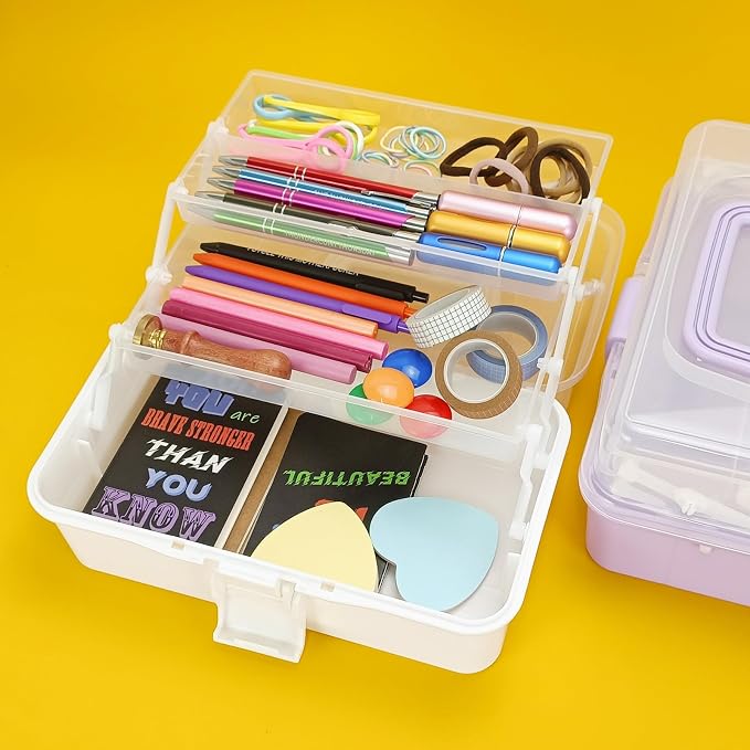 10Inch Tackle Box Organizer and Storage, Three-Layer Sewing Box - Image 7