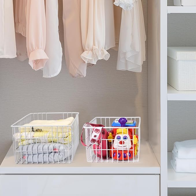 Orgneas Freezer Organizer Bins, Vertical Sides Wire Freezer Baskets - Image 4