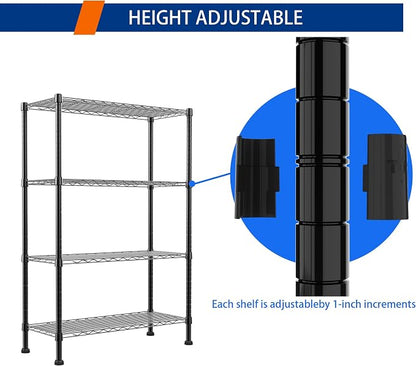 REGILLER 4-Wire Shelving Metal Storage Rack Adjustable Shelves, Standing - Image 5