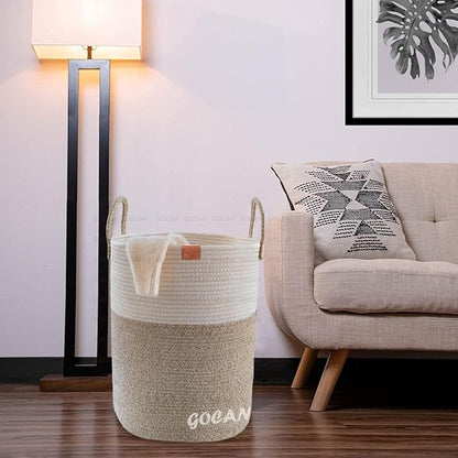 large tall sturdier Laundry Hamper Basket Woven Storage Baskets - Image 9