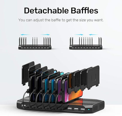【5PCS】 Unitek USB Charging Station, 10 USB Fast Ports Charge Docking Station - Image 4