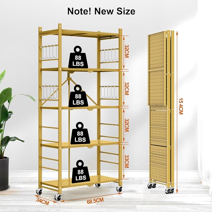 Himix 5-Tier Foldable Storage Shelves - Image 3