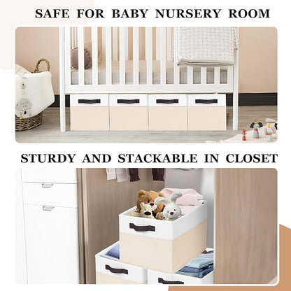 Criusia 6 Pack Large Toy Box Chest, Collapsible Sturdy Toy Storage Organizer - Image 6
