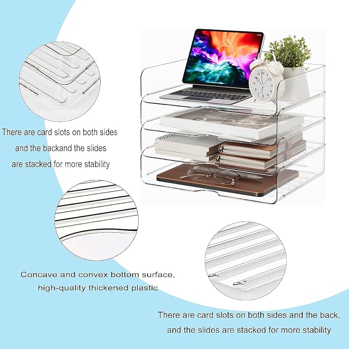 DCA 4 Tier Large Capacity Desk Organizer, Home & School Use | Easy Assemble | - Image 8