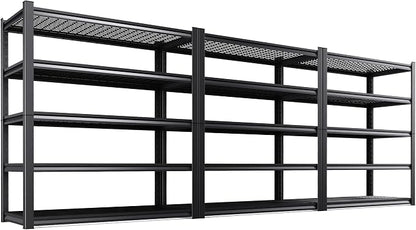 3 Pack-46 ''W Storage Shelves, 71‘’H Garage Shelving, Adjustable Garage Shelves by KORVENA