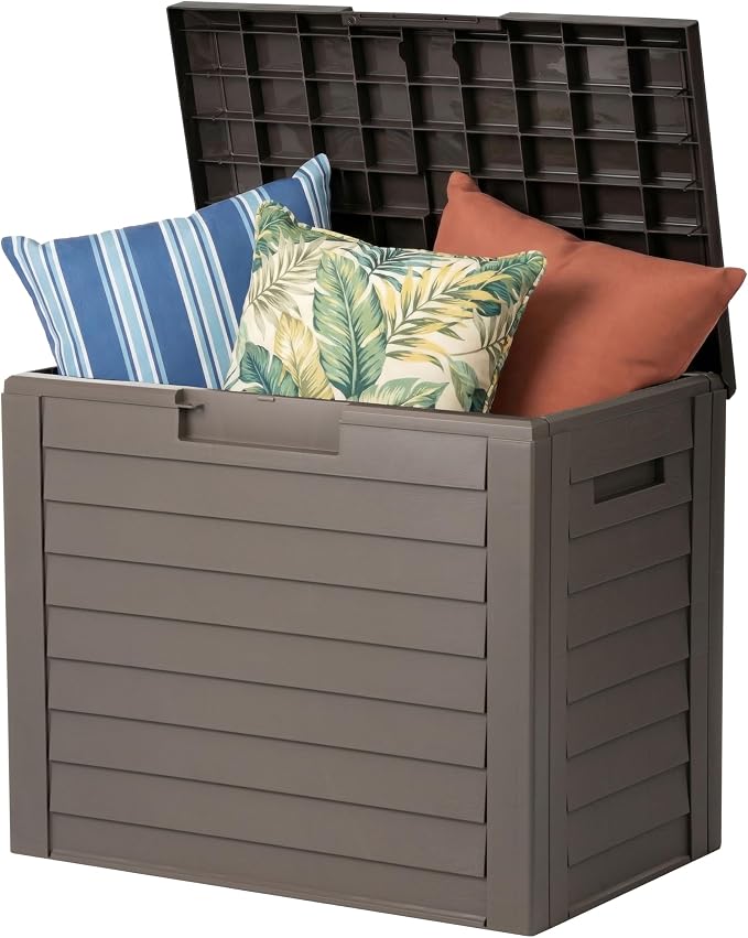 IRIS USA 35-Gallon Outdoor Deck Storage Box, Lockable & UV-Protected, by IRISUSA