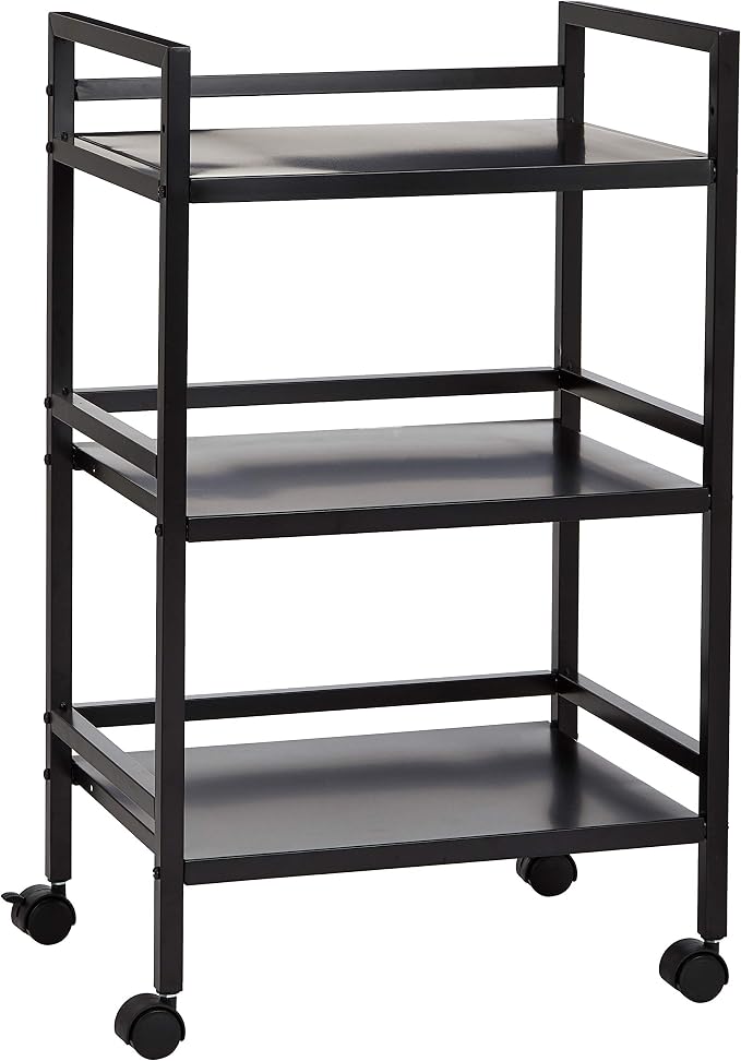 Amazon Basics 3-Tier Metal Rolling Cart by AmazonBasics