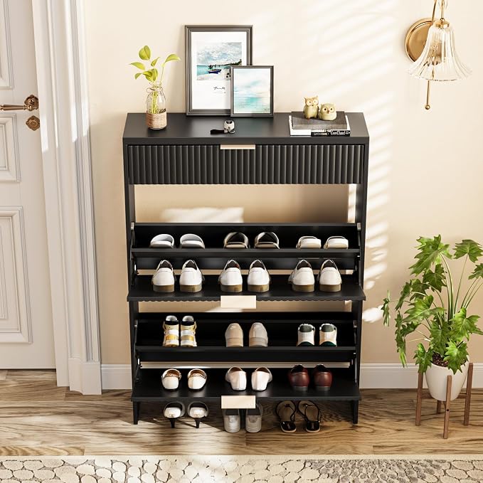 Fluted Shoe Cabinet Storage - Image 8