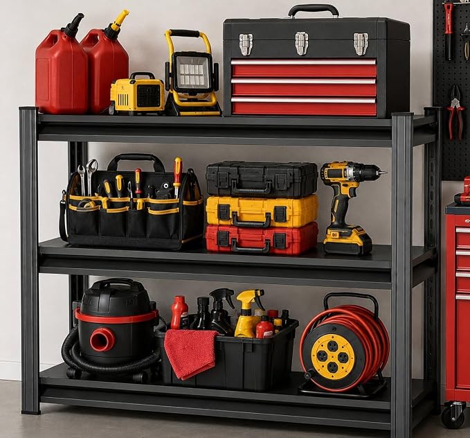 Garage Shelving, Heavy Duty Storage Shelves, Adjustable Boltless Units | Metal by Beaunatixx