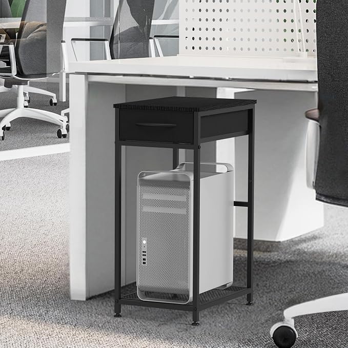 CADUKE 2 Tier Computer Tower Stand Black，PC Stand - Image 6