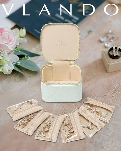 Vlando Travel Jewelry Box, Jewelry Travel Case - Image 5