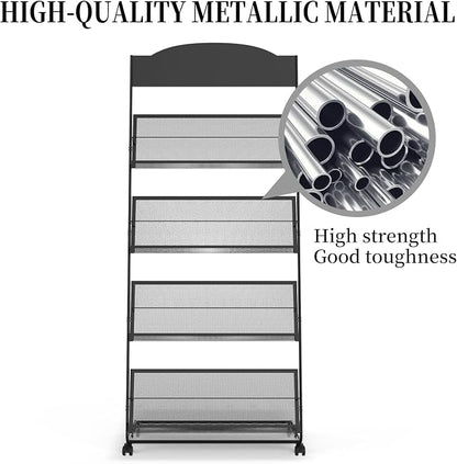 Floor-Standing Magazine Rack 4-Layer - Image 5