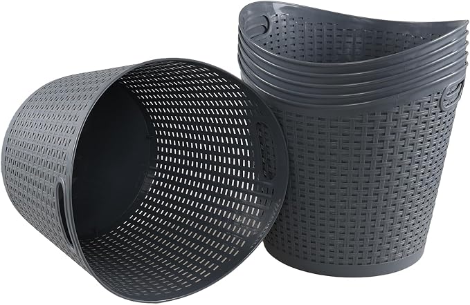 Kiddream 6 Pack Plastic Laundry Clothes Hamper Baskets, Large Storage Baskets - Image 2