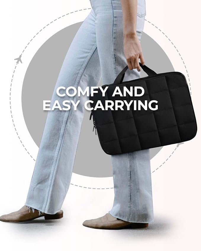 BAGSMART Laptop Case with Handle, Puffy Laptop Sleeve Bag - Image 8