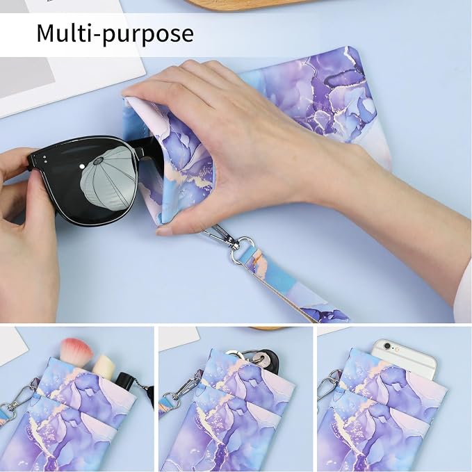 Double Eyeglass Case Soft Dual Glasses Case - Image 5