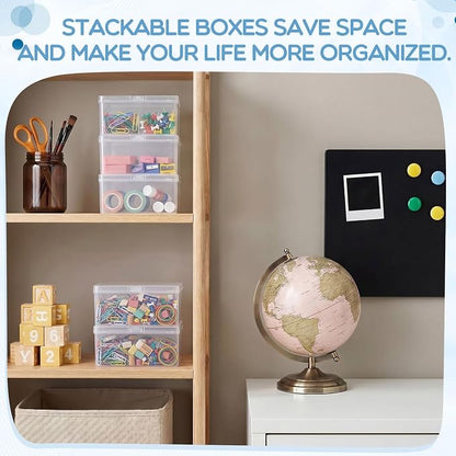 Jetec 6 Pieces Mini Plastic Clear Beads Storage Containers Box - Image 4